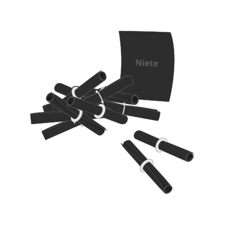 Röllchenlose Nieten im Beutel